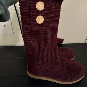 Never Worn Plum Ugg Sweater Boots Sz 8